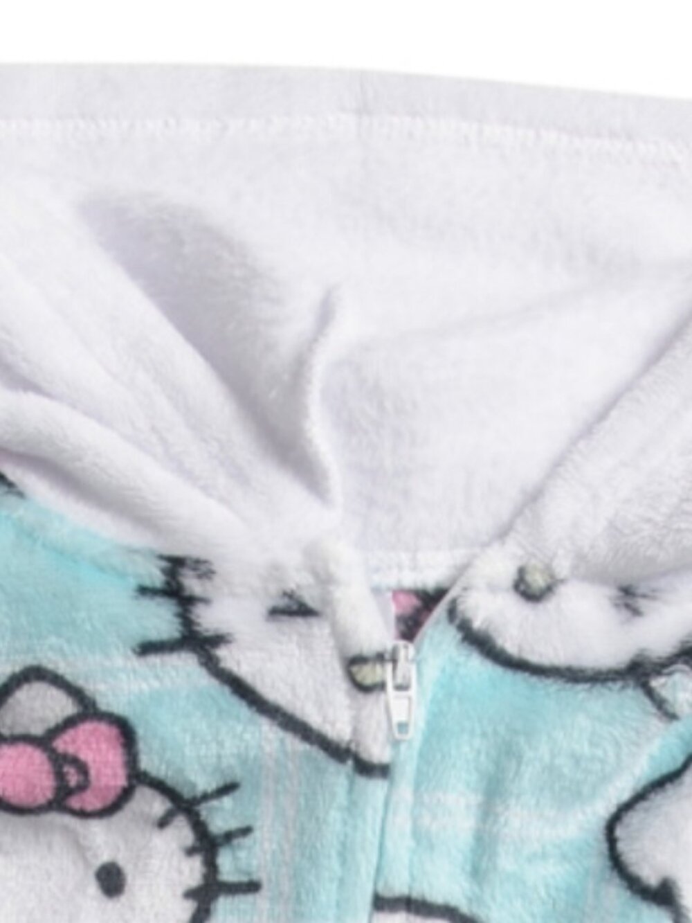 NWT HELLO KITTY Big Girls Velvet Fleece Hooded Robe Size 10 - Picture 5 of 5
